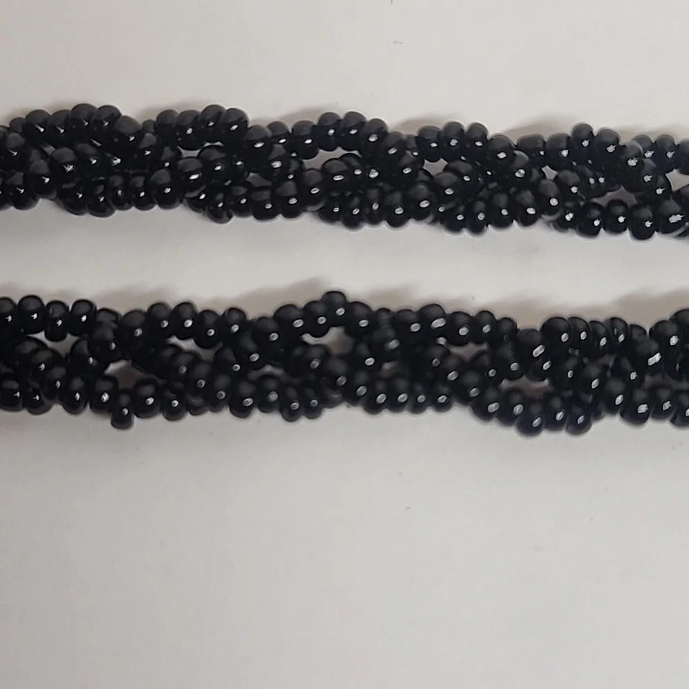 Iridescent Black, Gray, & Midnight Blue Beaded Women's Small Crossbody Bag WOW